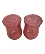 LSA International Pink Glass Vases Set of 2 Hand Painted Bud Vases Mid 2... - $22.50