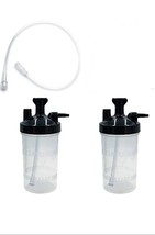 2 Ct. Bubble Humidifier Bottles 350 mL With 15&quot; connector Adapter Tubing... - $25.66 CAD