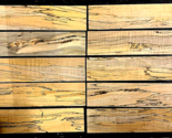 TEN THIN, KILN DRIED, SANDED SPALTED CURLY MAPLE 12&quot; X 3&quot; X 1/4&quot; LUMBER ... - $49.45