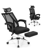 Costway Mesh Office Chair Height Adjustable Recliner Desk Chair w/Footre... - £189.37 GBP