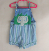 Petit Jouet Blue Striped Elephant Overalls Size 4 Toddler - $129.09 MXN