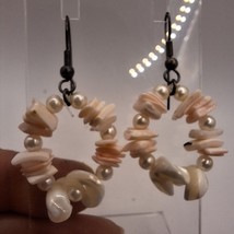 mother of pearl plus faux pearl dangling earrings - £18.28 GBP