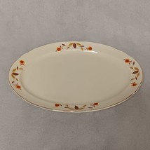 Hall Jewel Tea Autumn Leaf Oval Serving Platter 13.75&quot; x 10.25&quot; - £17.63 GBP