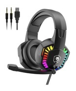 Rgb Gaming Headset with Noise Canceling Microphone Surround Sound LED He... - $19.79