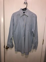 Nautica Vintage Button Down Mens Dress Shirt 16 32/33 Light Blue Cotton - £6.19 GBP