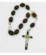 Brown Wood Jerusalem Soil Auto Car Catholic Rosary Rearview Mirror San B... - $16.29 CAD