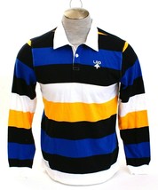LRG Lifted Research Group Striped Long Sleeve Polo Shirt Men&#39;s NWT - £39.86 GBP