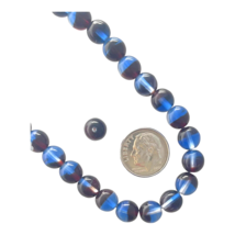 50 pcs Beads Czech Glass 8mm Sapphire Garnet Two Tone Druk Round Jewlery Making - £4.00 GBP