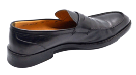 Ermenegildo Zegna Men&#39;s Black Leather Loafer Slip On Dress Shoes Size US 8.5 - £186.56 GBP