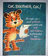 Vintage 1960’s Norcross Brother Birthday Card Tiger - $5.88