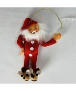 Annalee Bed Time Santa Reindeer Slippers Christmas Ornament Pajamas - $11.99