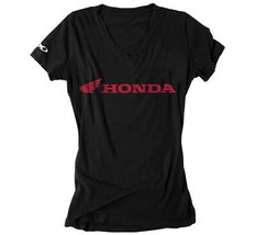 Factory Effex Women&#39;s Honda Horizontal Tee Shirt Black L - $29.95