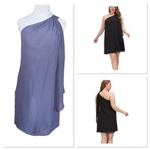 JJ&#39;s House Dress Women Size 6 Purple Stormy One Shoulder Chiffon  Sheath... - $16.70