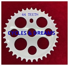 WHITE LUCKY 7 STEEL CHAINRING 44Teeth FITS 26&quot;  LOWRIDER CRUISER CHOPPER... - £14.78 GBP