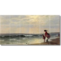 Alfred Bricher Waterfront Painting Ceramic Tile Mural BTZ01023 - $180.00+