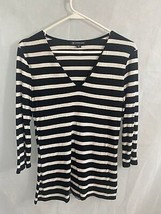 I.N.C INTERNATIONAL CONCEPTS Black &amp;White striped womens xl 3/4 sleeve - £8.99 GBP