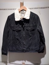 Denimco Black  size 8 jeans jacket faux fur lining Express Shipping Free Return - £22.98 GBP