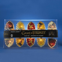 KURT S. ADLER OFFICIALLY LICENSED GAME OF THRONES SHIELD 10 LIGHT SET - £19.54 GBP