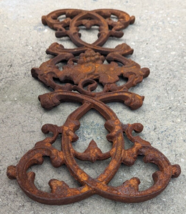 Two Matching Decorative Cast Iron Fence Pieces Wall Hanging Pieces Garden Décor image 9