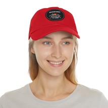 Dad Hat with Adventure Quote Leather Patch, 100% Cotton Twill, Unisex, Pre-Curve - £17.82 GBP