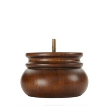 Wood Furniture Bun Feet 3 Inch Tall Dark Brown- Set of 4 - $27.76