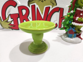 St. Patricks Christmas Grinch Lime Green Mini Ceramic Cupcake Stand Holder - £15.81 GBP