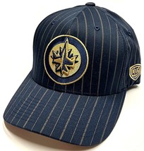 Winnipeg Jets NHL OTH Pinstripe Striper Gold Blue Hat Cap Men&#39;s Flex Fit S/M - £18.33 GBP