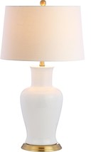 Jonathan Y Jyl4026A Julian 29&quot; Ceramic Led Table Lamp Traditional, White/Gold - £90.73 GBP