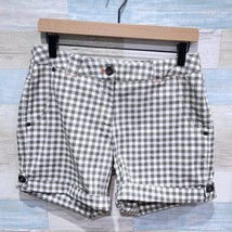 Nike Golf Gingham Cuffed Hem Performance Shorts Gray 5&quot; Dri Fit Stretch ... - £27.08 GBP