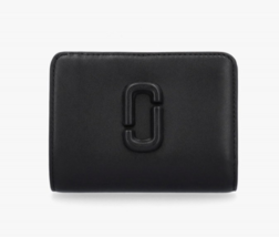 Marc Jacobs THE COVERED J MARC MINI COMPACT WALLET ~NWT~ Black - $113.85