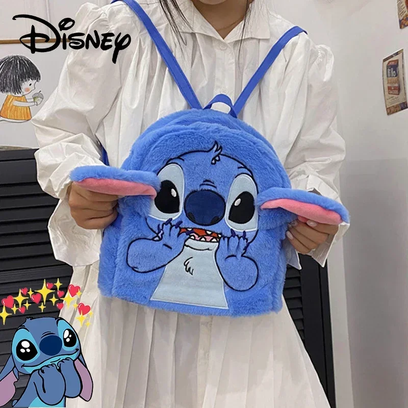 Cute Disney Stitch Plush Backpack Cartoon Stich Fashion Large Capacity C... - £13.52 GBP+