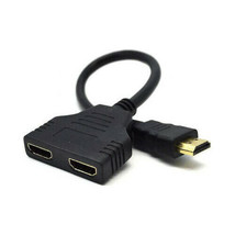 HDMI Splitter 0.2m 1 input to 2 outputs 0.2m Cable Black - £15.75 GBP