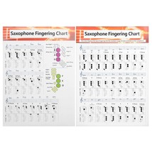 Saxophone Fingering Chart, Sax Beginner Guide Coated Paper For Beginners - £20.61 GBP