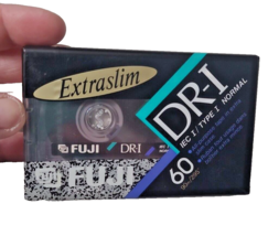 New Sealed FUJI DR-I Type I 60 Minutes ExtraSlim Cassette Tape Normal Video - £5.30 GBP