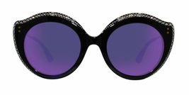 GUCCI GG0214S 002 BLACK/PURPLE Crystal Strass Women&#39;s Sunglasses - £256.80 GBP