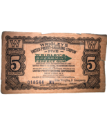 1930s Wrigley&#39;s Spearmint Gum United Profit Sharing 5-Coupon Certificates - $27.12 CAD