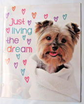 Single Dog Just Living the dream 2-Pocket Paper Folder for 8.5″ by 11″ - $3.98