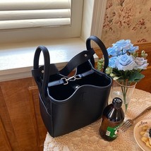 Women Shoulder Bag Big Capacity Bucket Shape Lady Handbag Tote Bags Mess... - $45.99