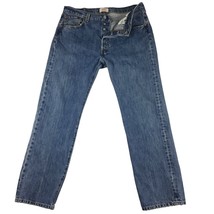 Levi’s 501 Jeans Men&#39;s 36 x 31 Blue Denim Button Fly Straight Leg Medium... - £19.68 GBP