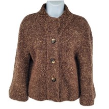 Marisa Christina Wool Blend Button Women&#39;s Sweater Size S Brown - £31.11 GBP