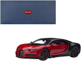 2019 Bugatti Chiron Sport Italian Red and Carbon Black 1/18 Model Car by Autoart - $603.21 CAD