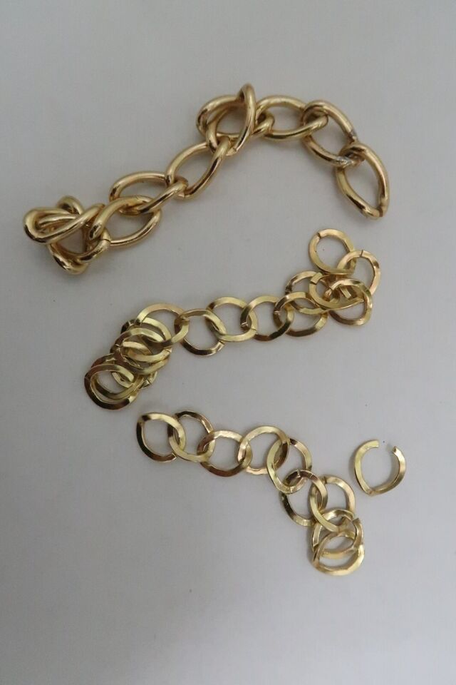 gold metal pieces - 1/2&quot; links chain - crossbody - crafts - etc - $3.95