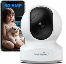 Wansview Security Camera, Ip Camera, Wifi Home Indoor Camera For, White, 5Mp - $52.99