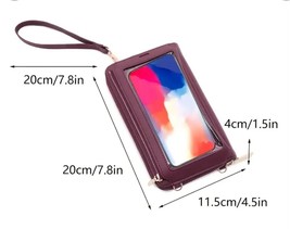 Touchscreen Purse Crossbody Cell Phone Sections Slots Zip Cross-body Bag... - £11.18 GBP