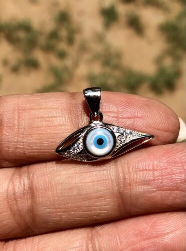 925 Plata Mal de Ojo Protección Colgante Amuleto Nazariya Madreperla Joyería18