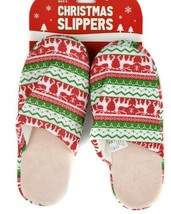 Men&#39;s Slippers Size MEDIUM 9-10 Soft &amp; Cozy Christmas Themed Slip On Sli... - $18.37
