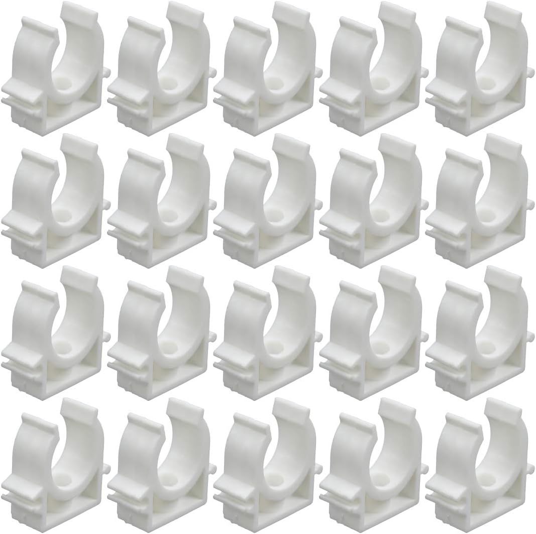 20Pcs White 25Mm/1&quot; Id White Pvc Water Pipe Clamps U-Shaped Buckles For ... - $32.99