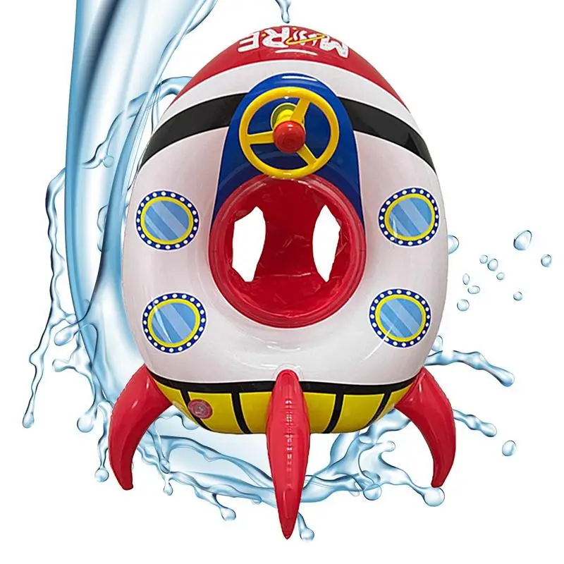 Rock Shape Floats Ring Swim Tube With Steering Wheel Inflatable Cute Swimming - £13.64 GBP+