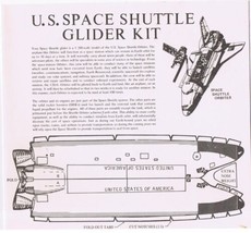 1982 NASA U.S. Space Shuttle Glider Kit 1:200 Scale Paper Model  - £7.95 GBP