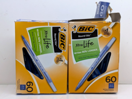 Pack of 2 BIC Round Stic Xtra Life Ball Pen Medium Point (1.0 mm) Blue 1... - $237.06 MXN